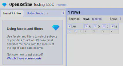 Bildschirmfoto des Projektes nach dem Import.
